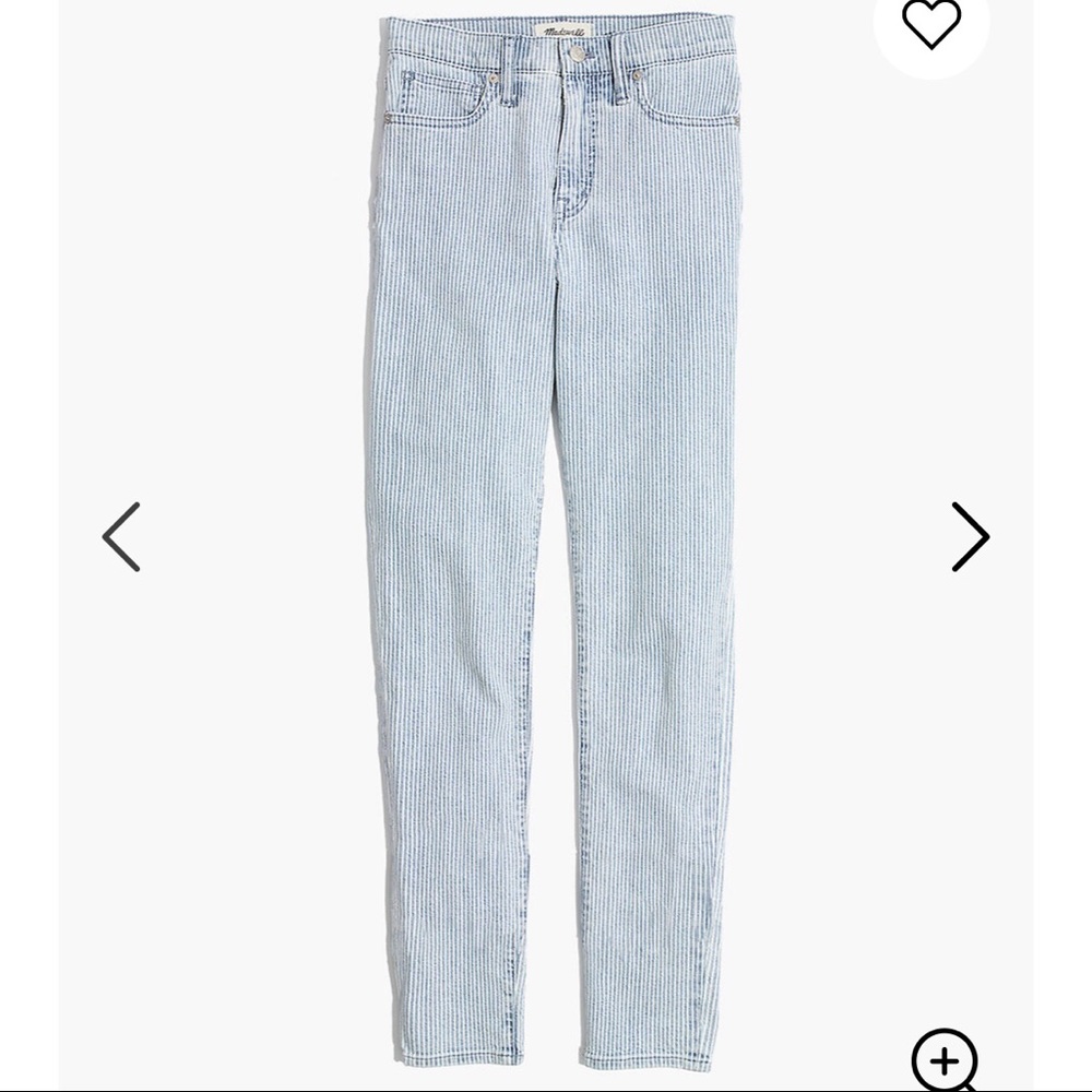 Madewell High-Rise Skinny Jean in Pinstripe 25